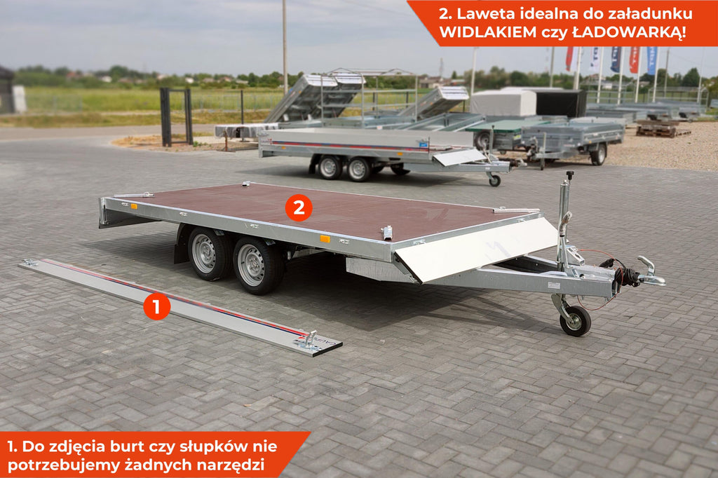 Przyczepka GAUPEN N27-405 2 HL 405x198x30 cm Hamowana [GN264]