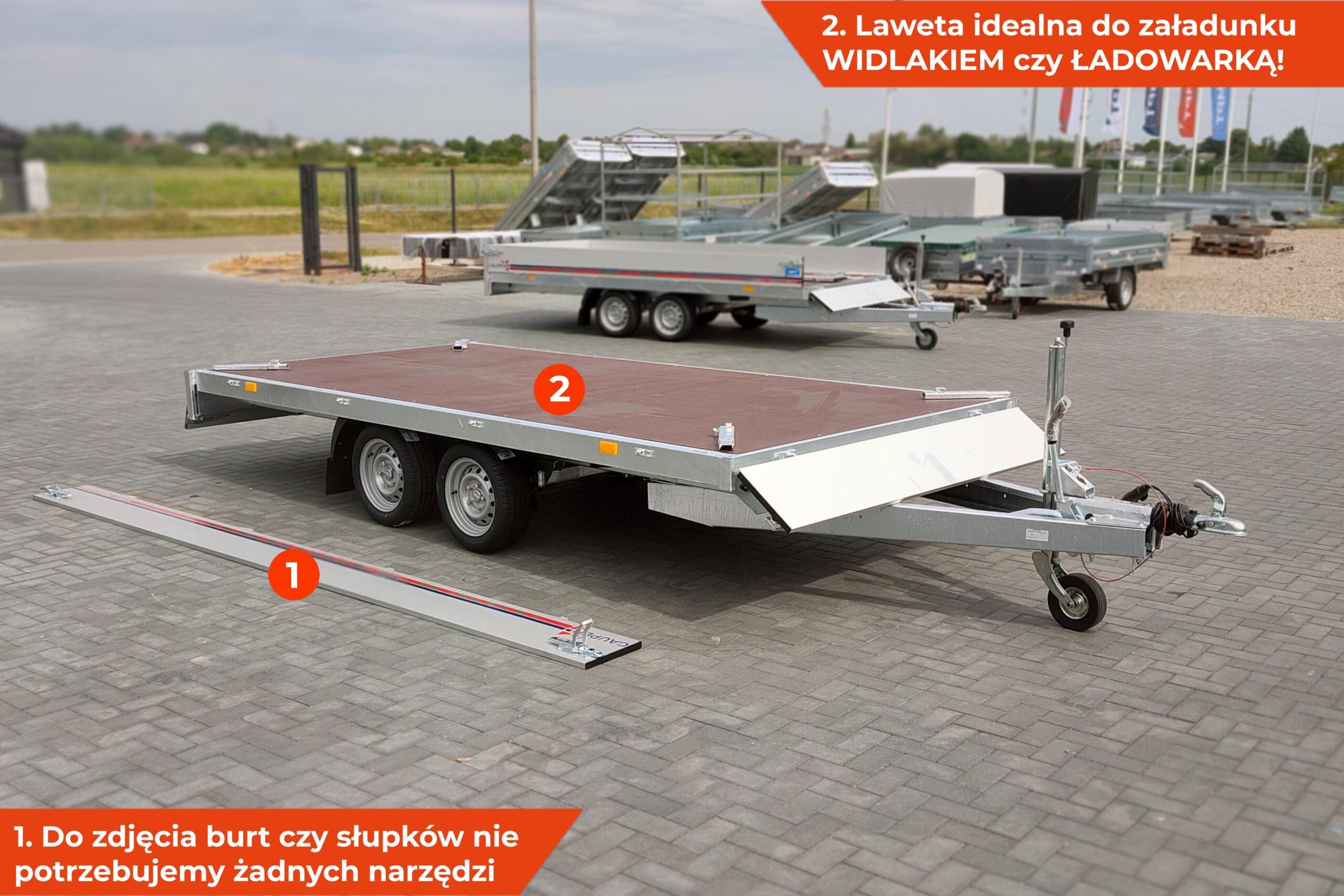 Przyczepka GAUPEN N27-405 2 HL 405x198x30 cm Hamowana [GN264]