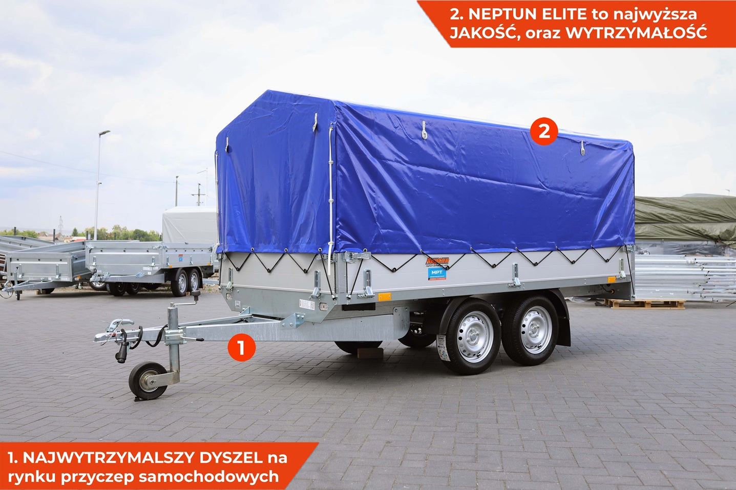 Przyczepka NEPTUN Nordica Elite N7-302 2 kps GN293 z plandeką 80 cm