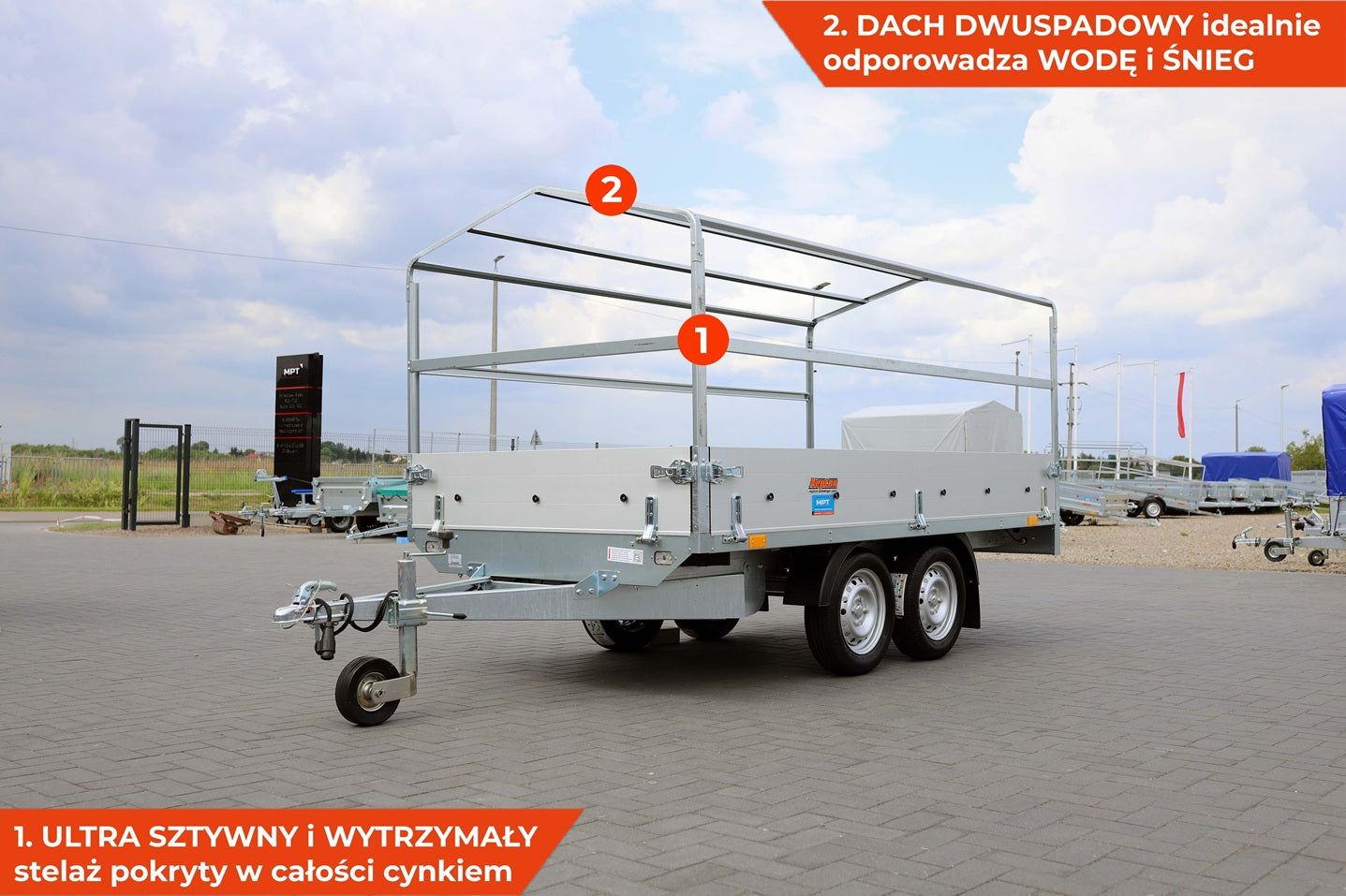 Przyczepka NEPTUN Nordica Elite N7-302 2 kps GN293 z plandeką 80 cm