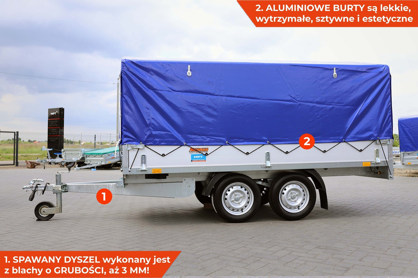 Przyczepka NEPTUN Nordica Elite N7-302 2 kps GN293 z plandeką 80 cm