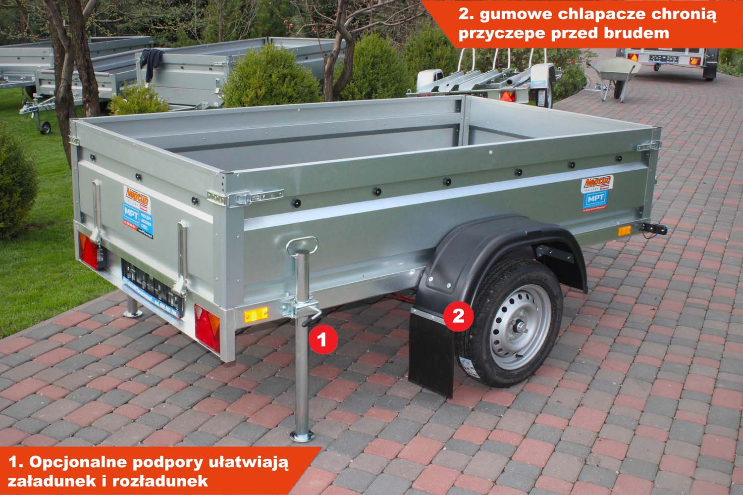 Przyczepka Neptun N07-236 pro 236x129x45 cm Hamowana GN136