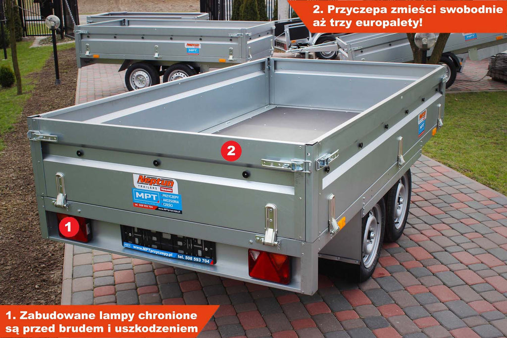 Przyczepka Neptun N07-263 2 kps 263x145x40 cm Nordica GN232