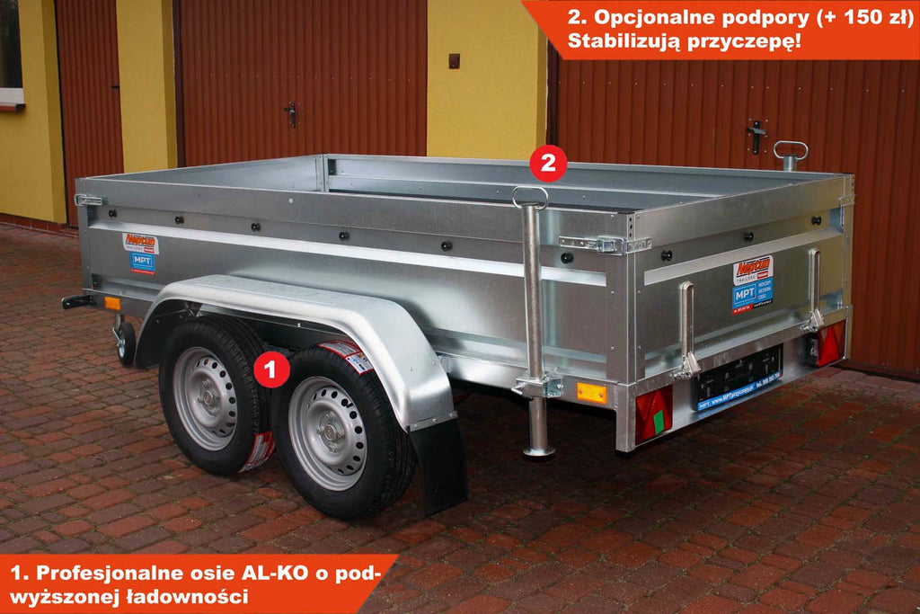 Przyczepka Neptun N13-263 2 pro 263x129x45 cm Hamowana GN204