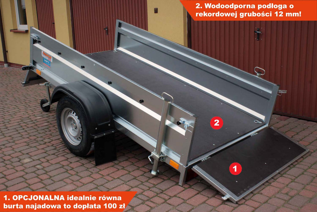 Przyczepka Neptun N13-253 pro 253x129x45 cm Hamowana GN174