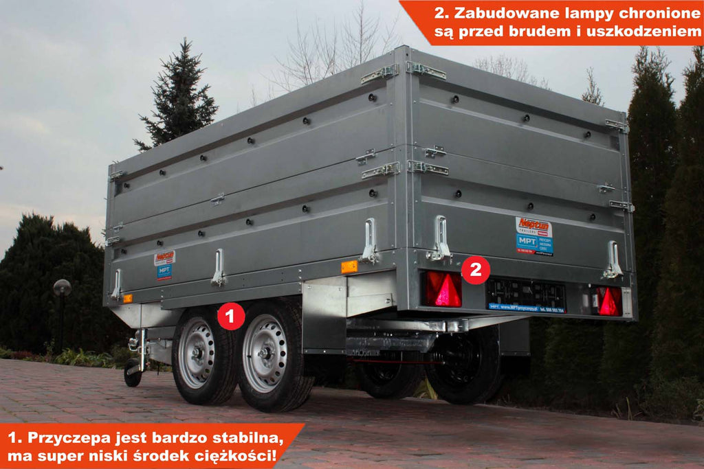 Przyczepa Neptun N13-263 2 kps 263x145x40 cm Hamowana BIS GN156
