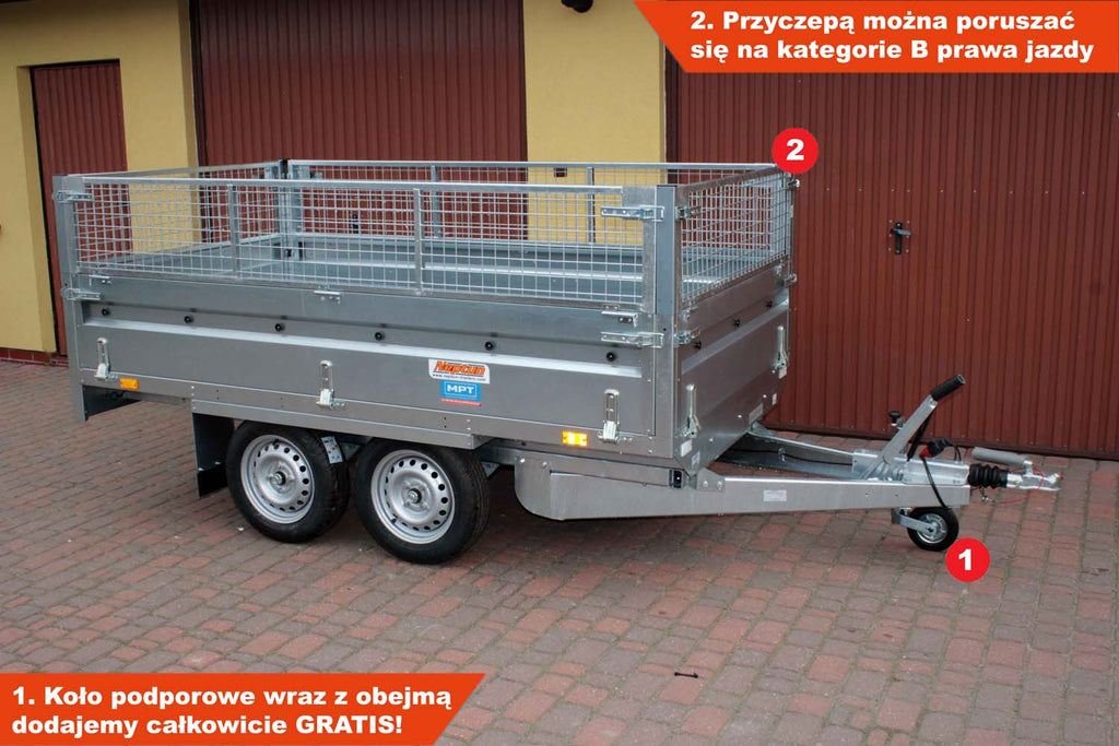 Przyczepka Neptun N13-263 2 kps 263x145x40 cm Nordica Siatka
