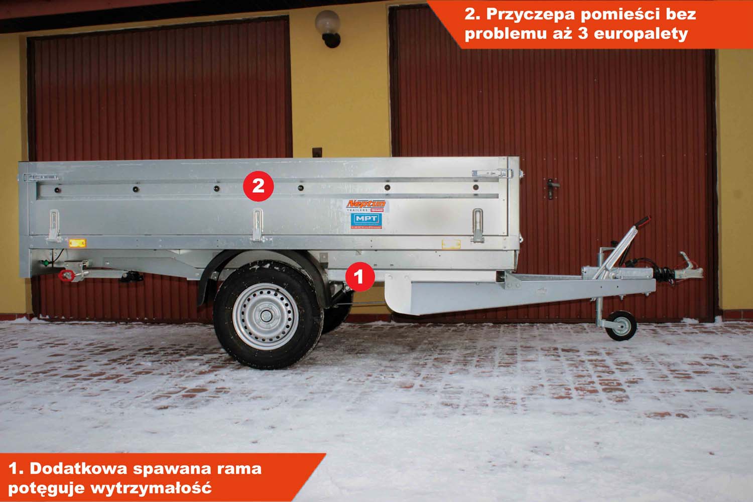 Przyczepka Neptun N13-263 kps 263x145x40 cm Nordica GN131