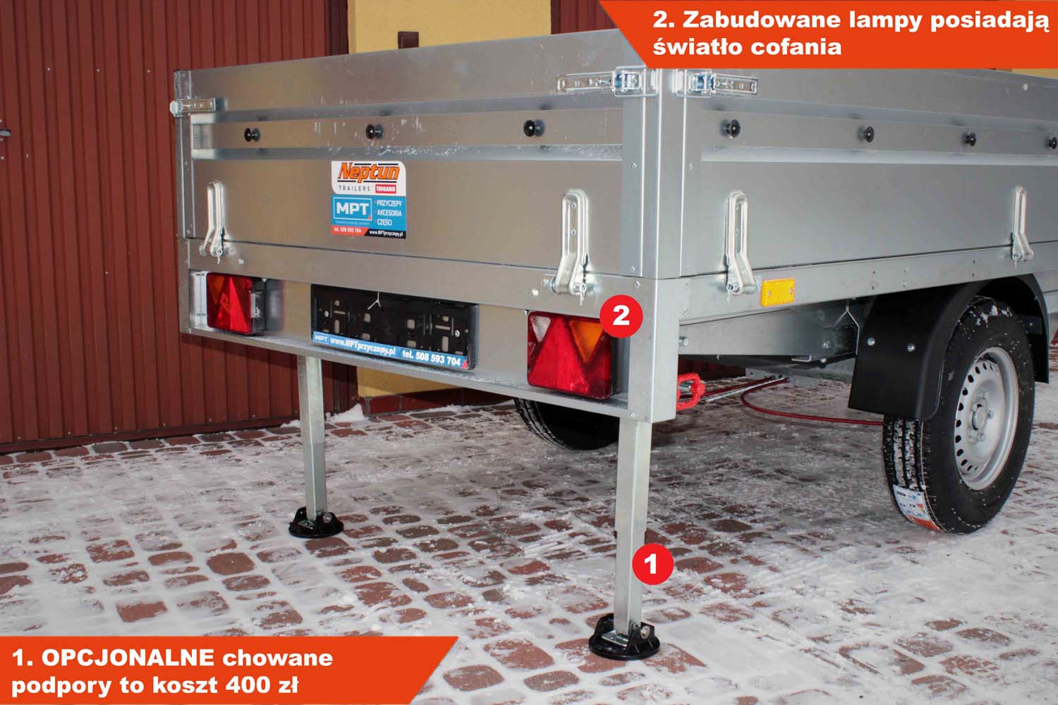 Przyczepka Neptun N13-263 kps 263x145x40 cm Nordica GN131