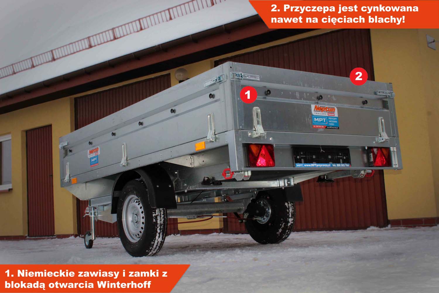 Przyczepka Neptun N13-263 kps 263x145x40 cm Nordica GN131