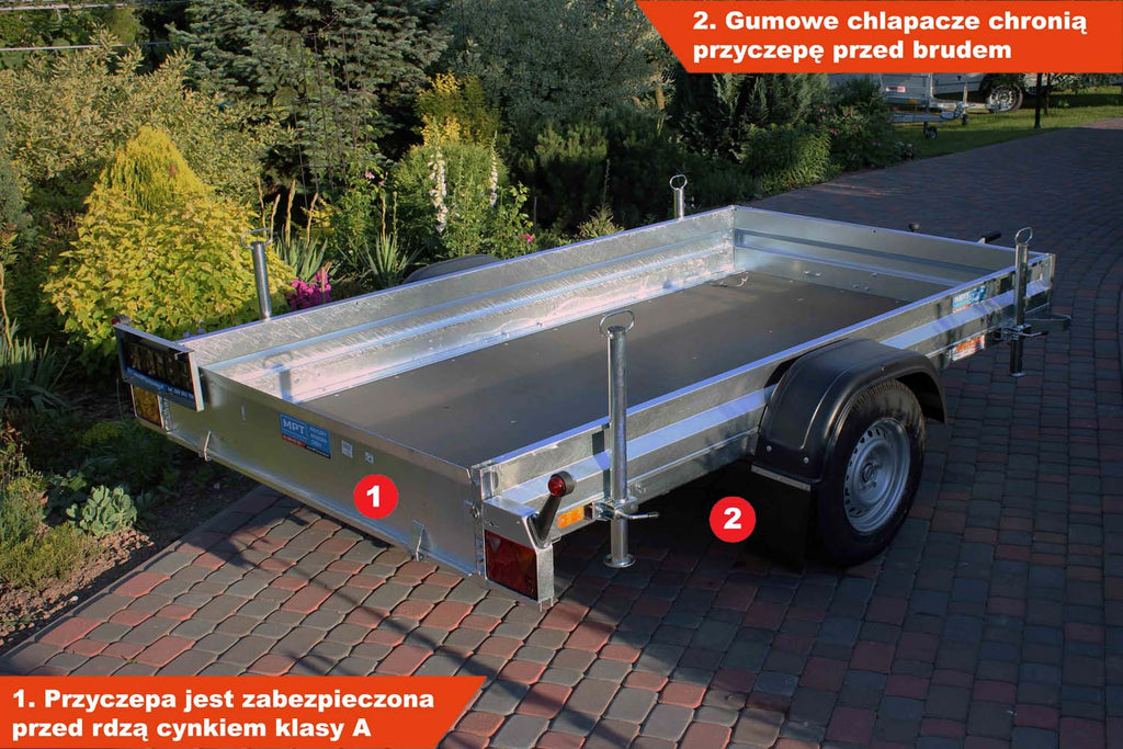 Przyczepka Neptun N13-305 multi 305x166x10 cm Hamulec Burty Najazd