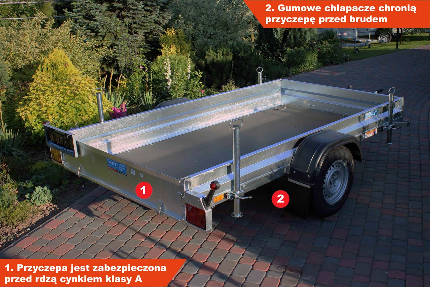 Przyczepka Neptun N13-305 multi 305x166x10 cm Hamulec Burty Najazd