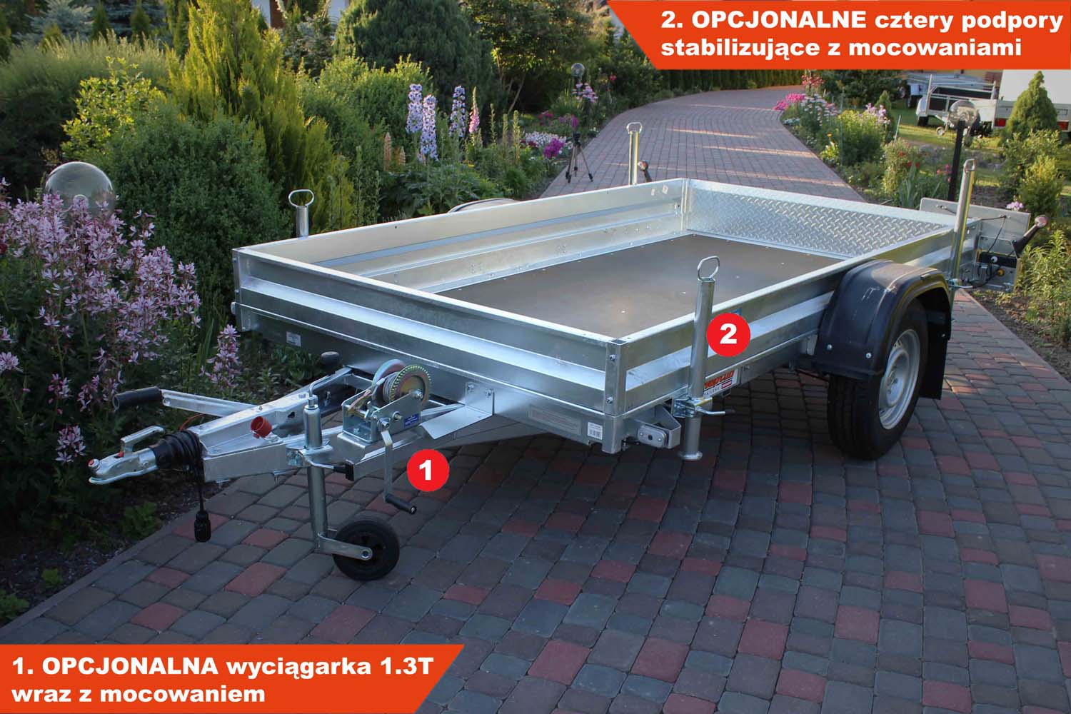 Przyczepka Neptun N13-305 multi 305x166x10 cm Hamulec Burty Najazd