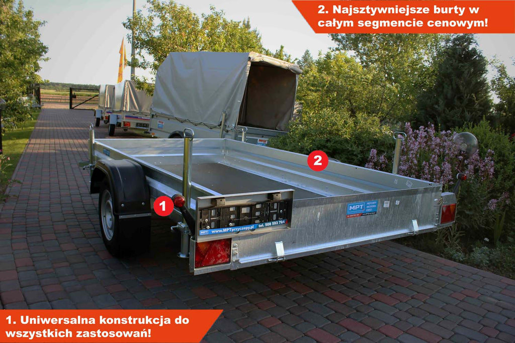 Przyczepka Neptun N13-305 multi 305x166x10 cm Hamulec Burty Najazd