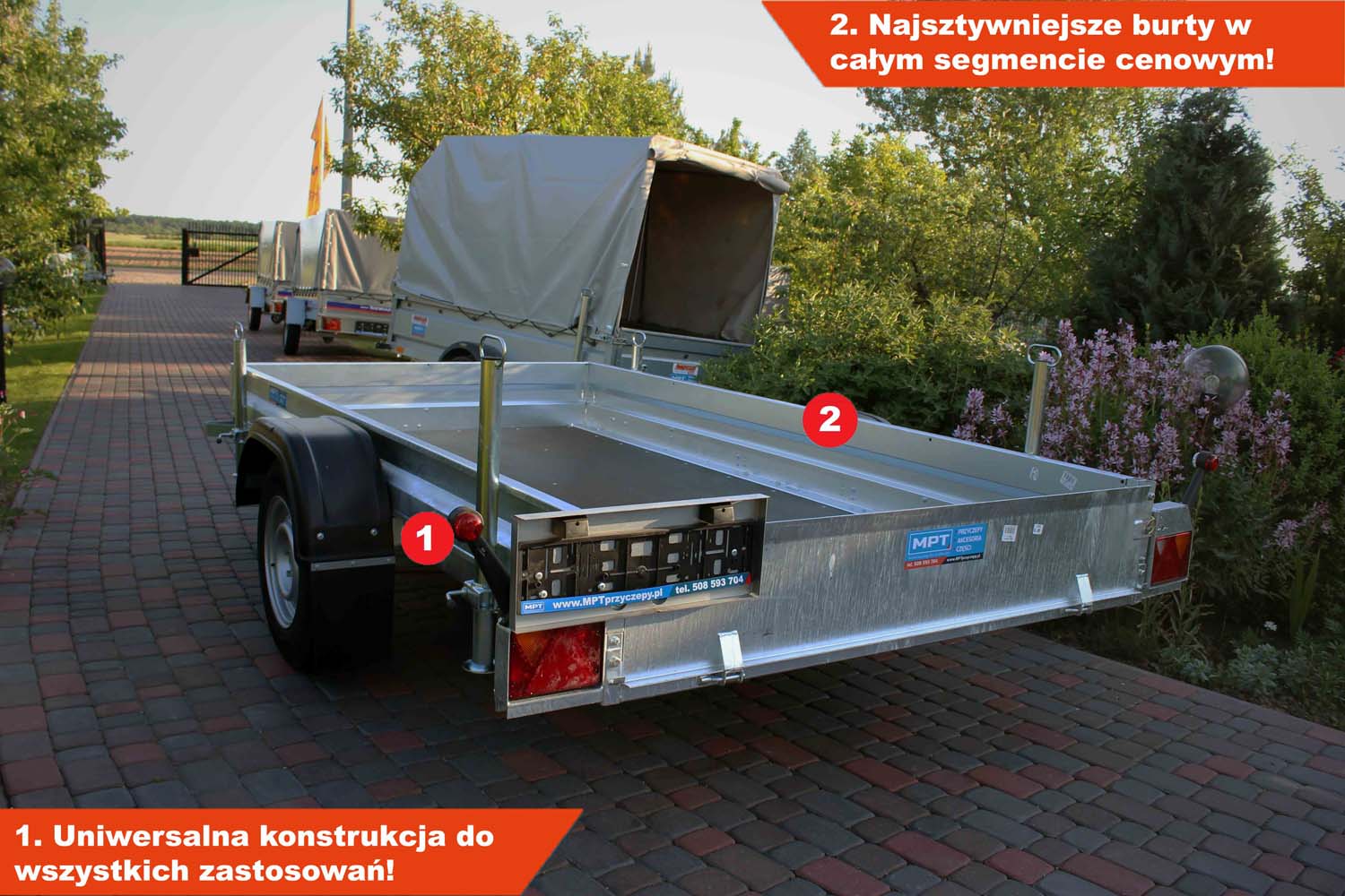 Przyczepka Neptun N13-305 multi 305x166x10 cm Hamulec Burty Najazd