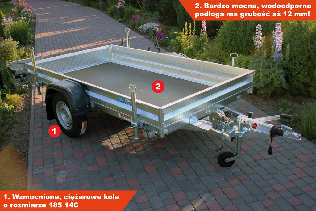 Przyczepka Neptun N13-305 multi 305x166x10 cm Hamulec Burty Najazd