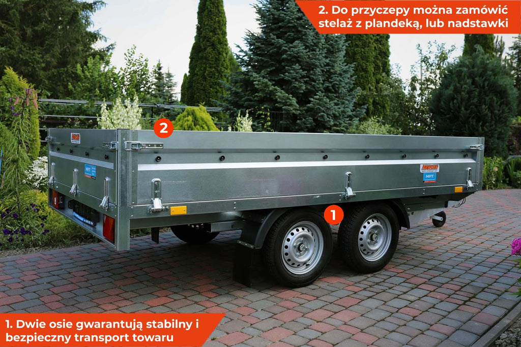 Przyczepka Neptun N13-320 2 kps 320x168x40 cm Hamowana GN235