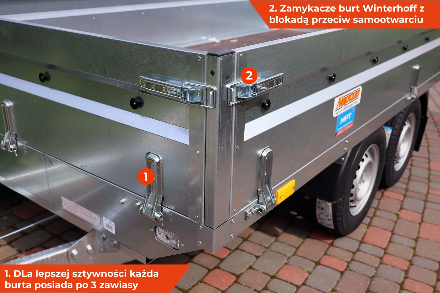 Przyczepka Neptun N16-320 2 kps 320x168x40 cm Hamowana GN236