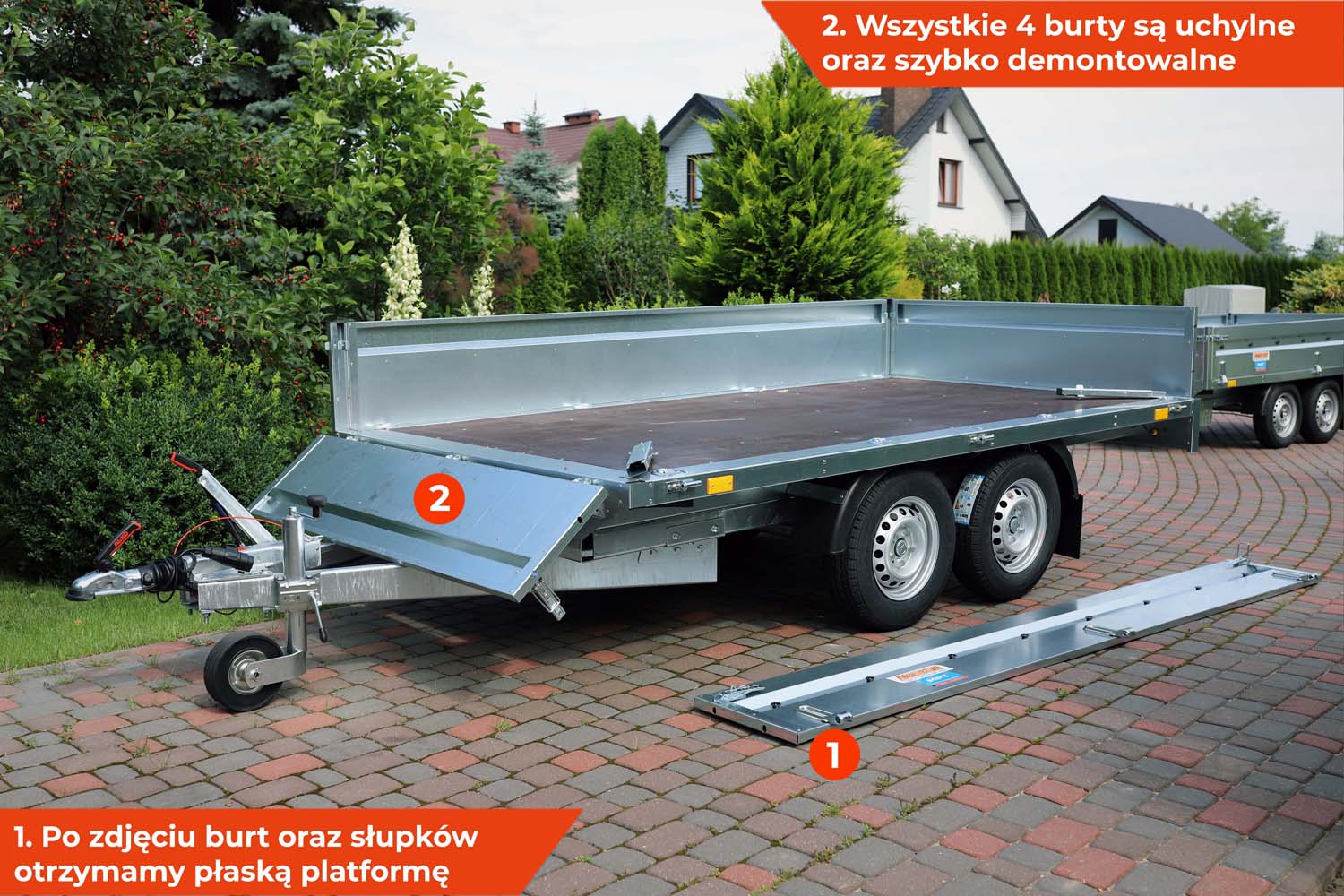Przyczepka Neptun N13-320 2 kps 320x168x40 cm Hamowana GN235