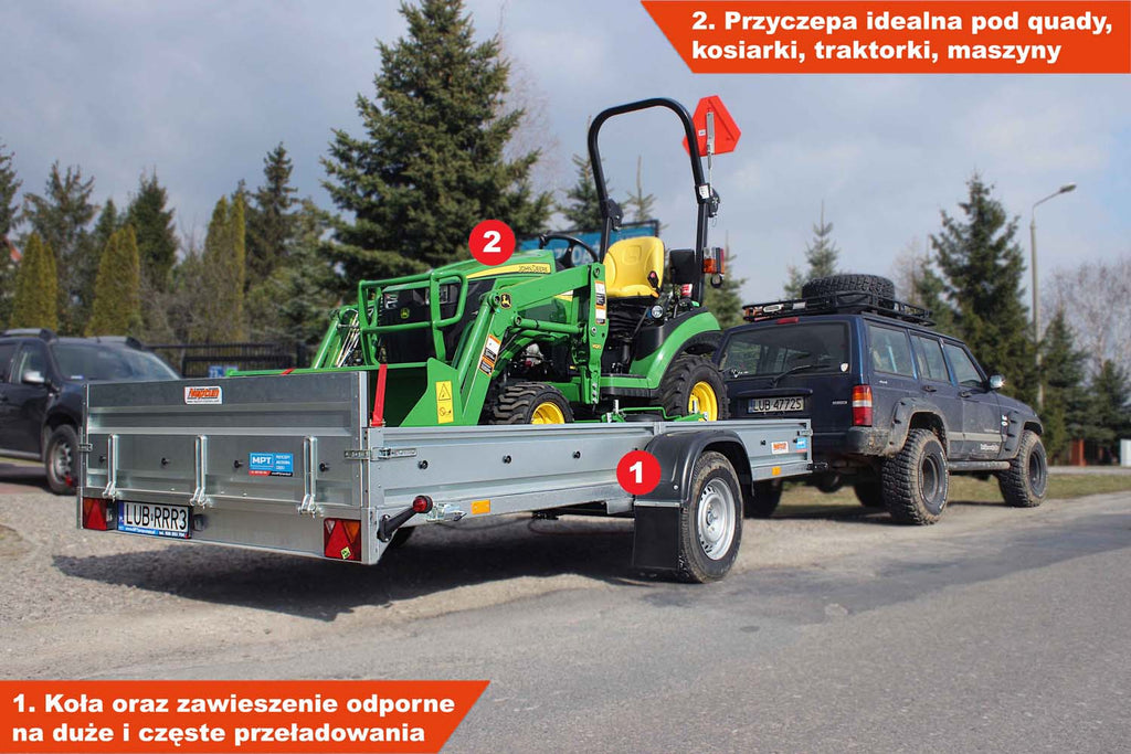 Przyczepa Neptun N13-380 M18 380x180x25 cm Hamowana GN223