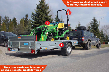 Przyczepa Neptun N13-380 M18 380x180x25 cm Hamowana GN223