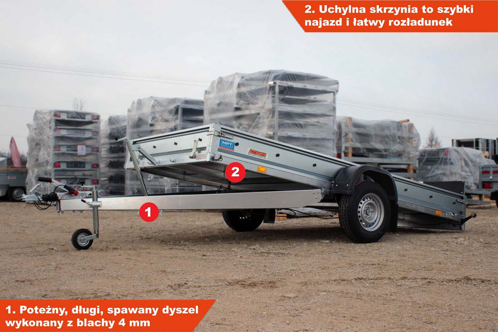 Przyczepa Neptun N13-380 M18 380x180x25 cm Hamowana GN223