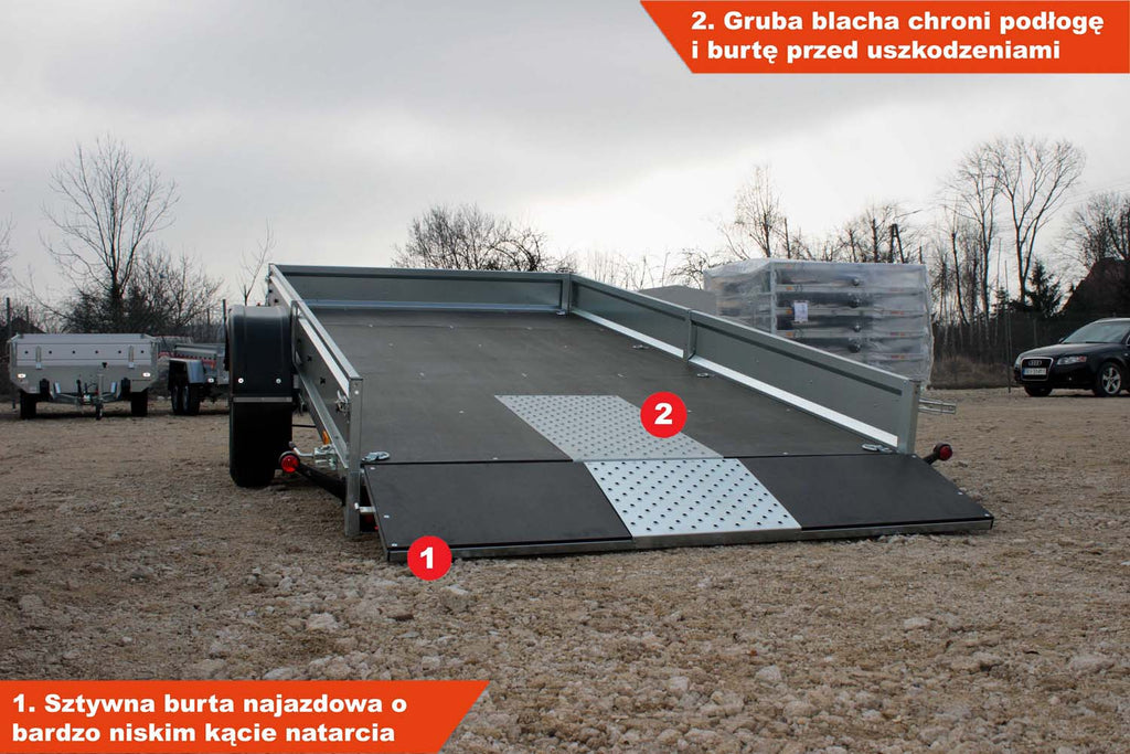 Przyczepa Neptun N13-380 M18 380x180x25 cm Hamowana GN223