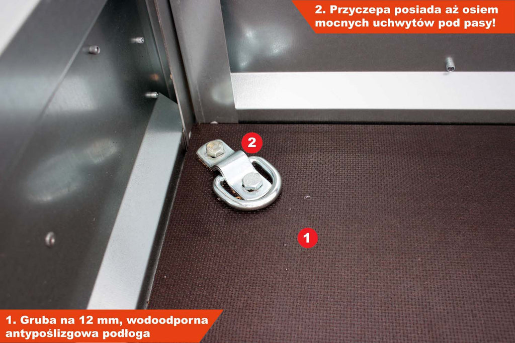 Przyczepa Neptun N13-380 M18 380x180x25 cm Hamowana GN223