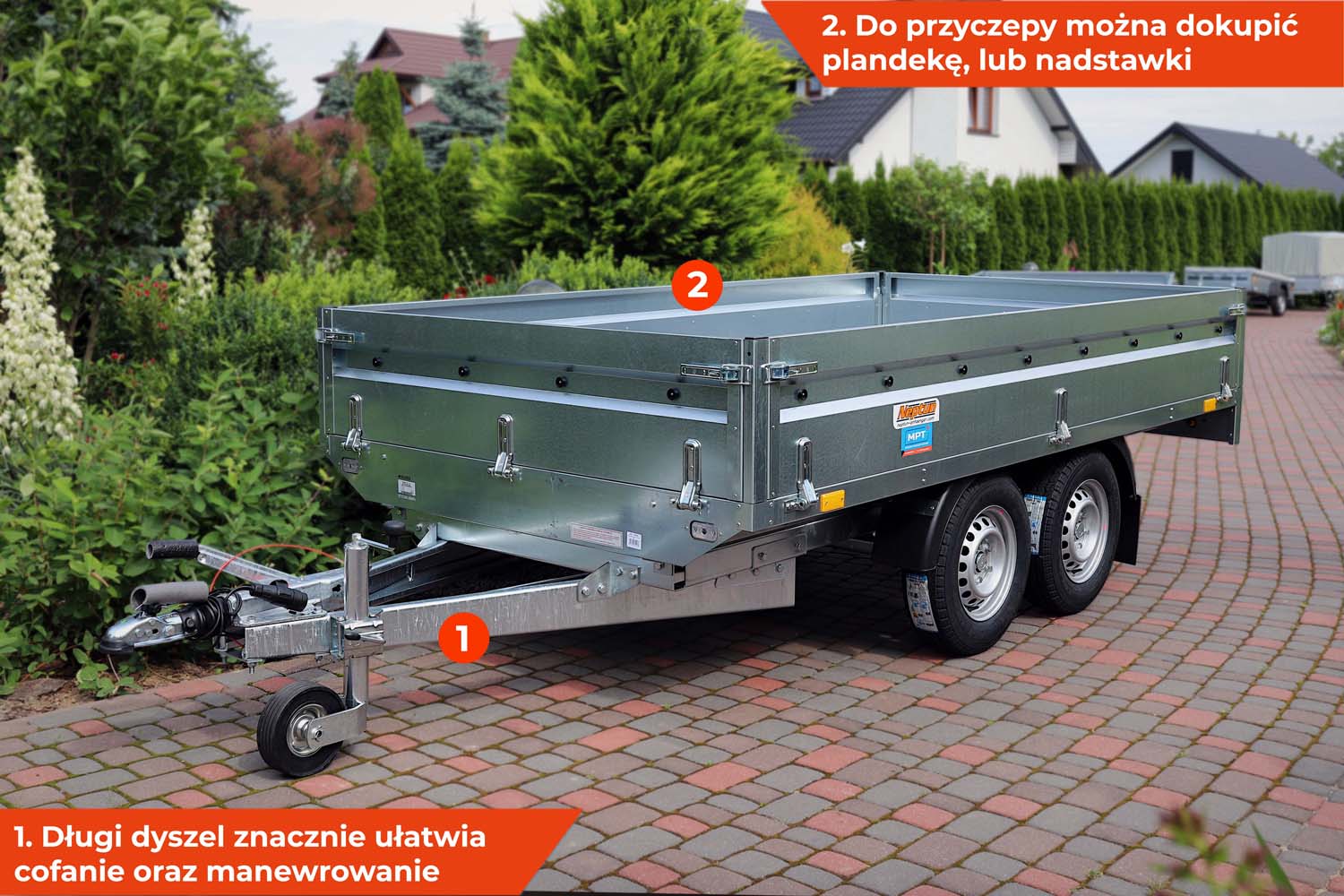Przyczepka Neptun N16-320 2 kps 320x168x40 cm Hamowana GN236