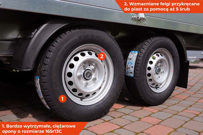 Przyczepka Neptun N16-320 2 kps 320x168x40 cm Hamowana GN236
