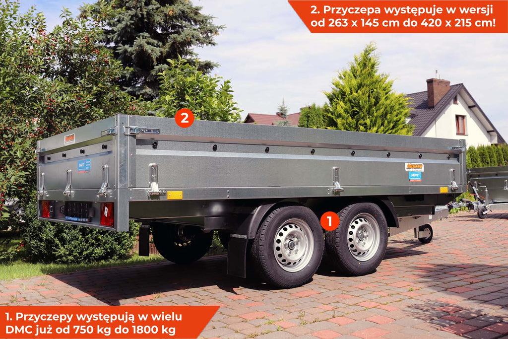 Przyczepka Neptun N16-320 2 kps 320x168x40 cm Hamowana GN236