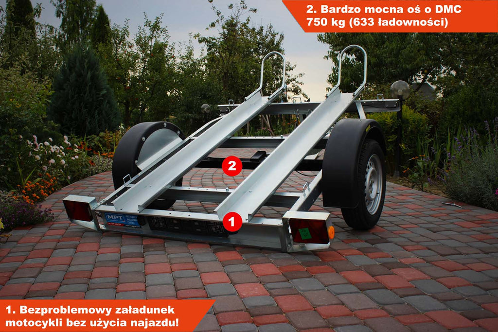 Przyczepka Neptun N6-220 pm2 225x130x31 cm pod 2 motocykle GN064