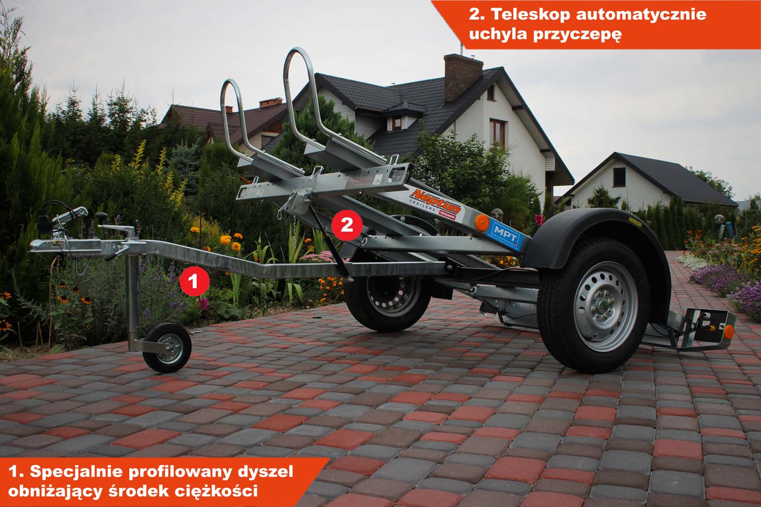 Przyczepka Neptun N6-220 pm2 225x130x31 cm pod 2 motocykle GN064