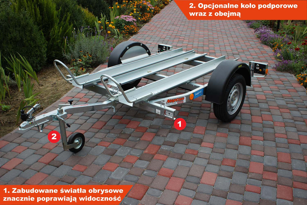 Przyczepka Neptun N6-220 pm2 225x130x31 cm pod 2 motocykle GN064
