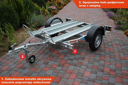 Przyczepka Neptun N6-220 pm2 225x130x31 cm pod 2 motocykle GN064