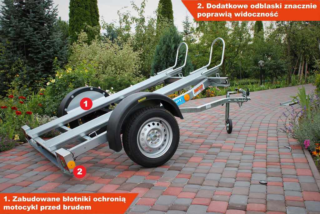 Przyczepka Neptun N6-220 pm2 225x130x31 cm pod 2 motocykle GN064