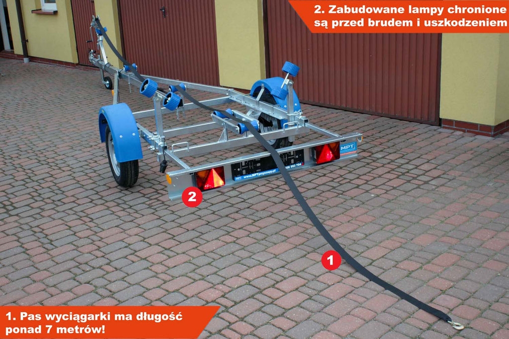 Przyczepa pod łódź Neptun N7-17 navy 310-550×99-150 cm GN034