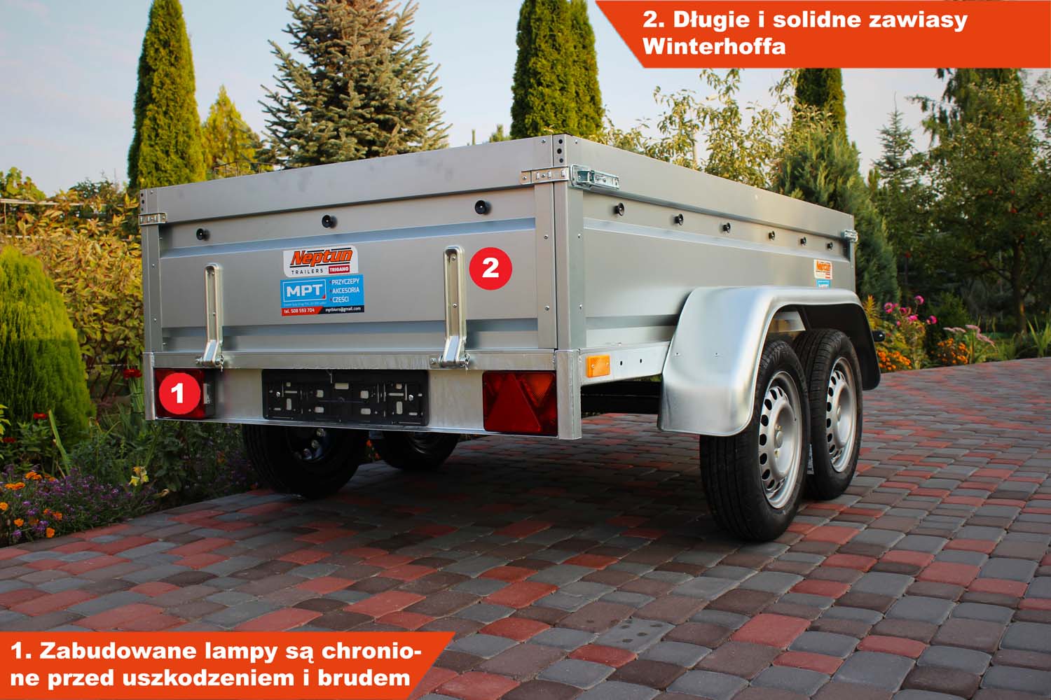 Przyczepka Neptun N7-236 2 pro 236x129x45 cm GN083
