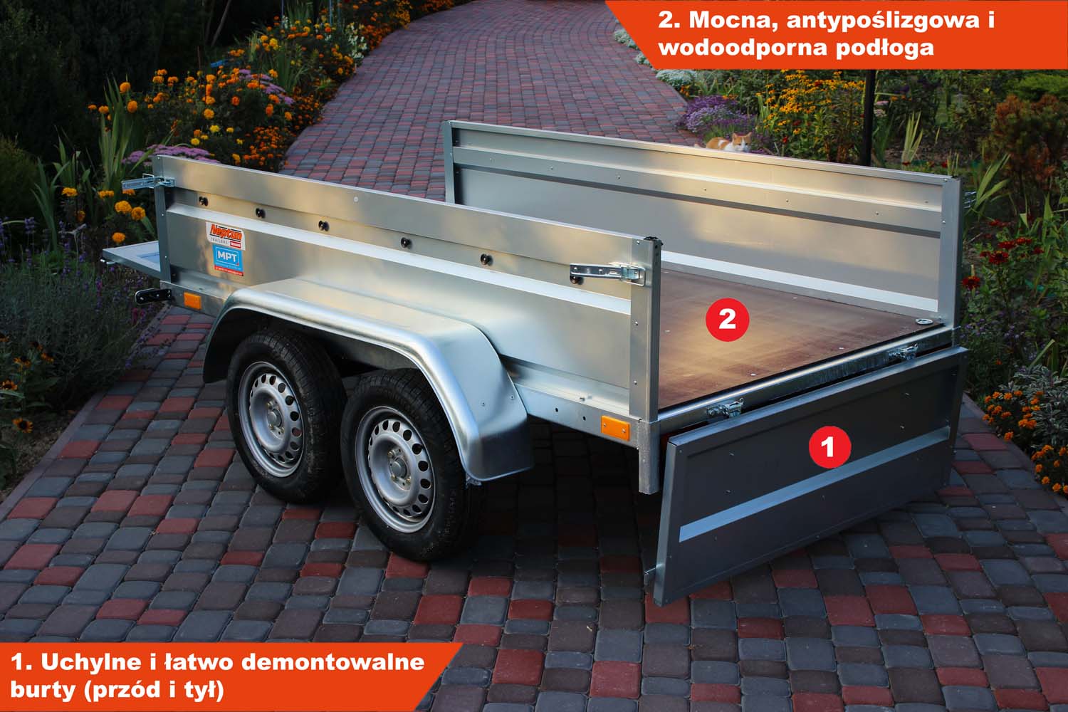 Przyczepka Neptun N7-236 2 pro 236x129x45 cm GN083