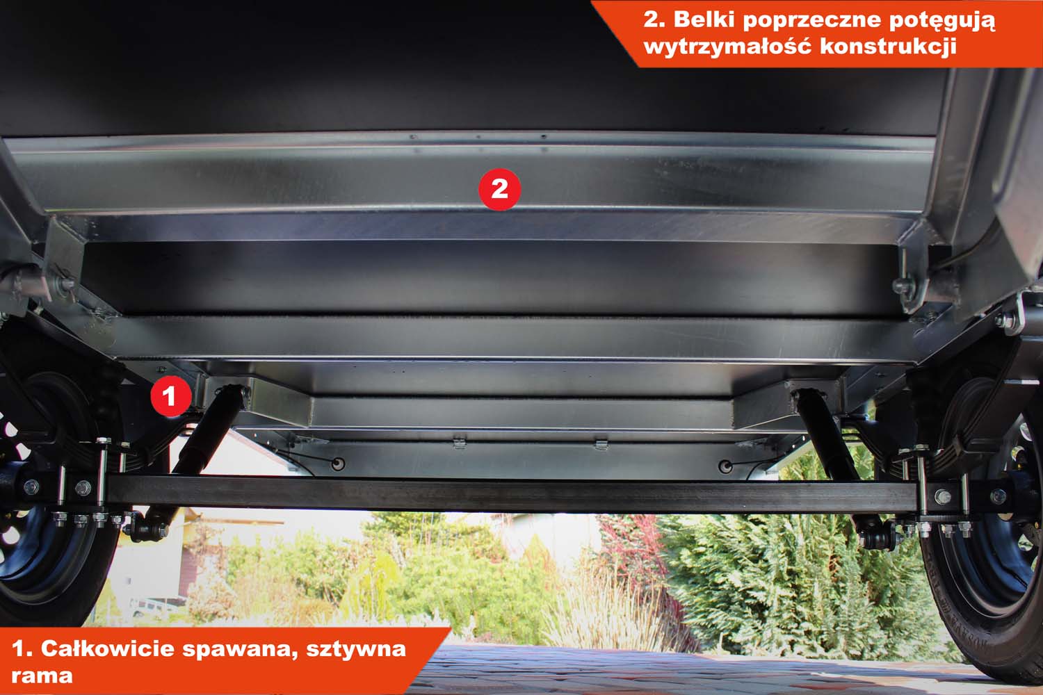 Przyczepka Neptun N7-236 prr 236x129x45 cm Resory + Siatka