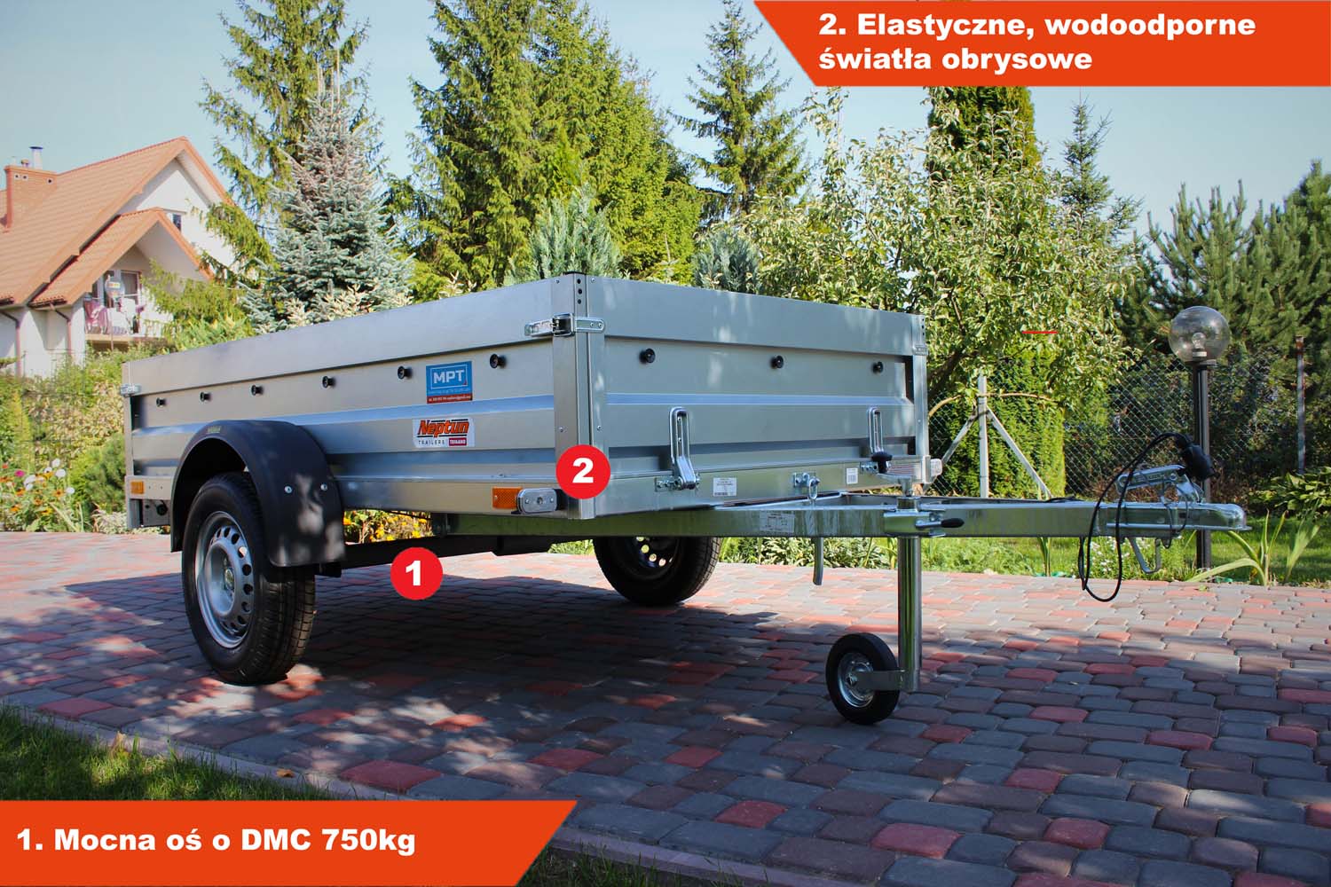 Przyczepka Neptun N7-236 rt 236x129x40 cm GN099