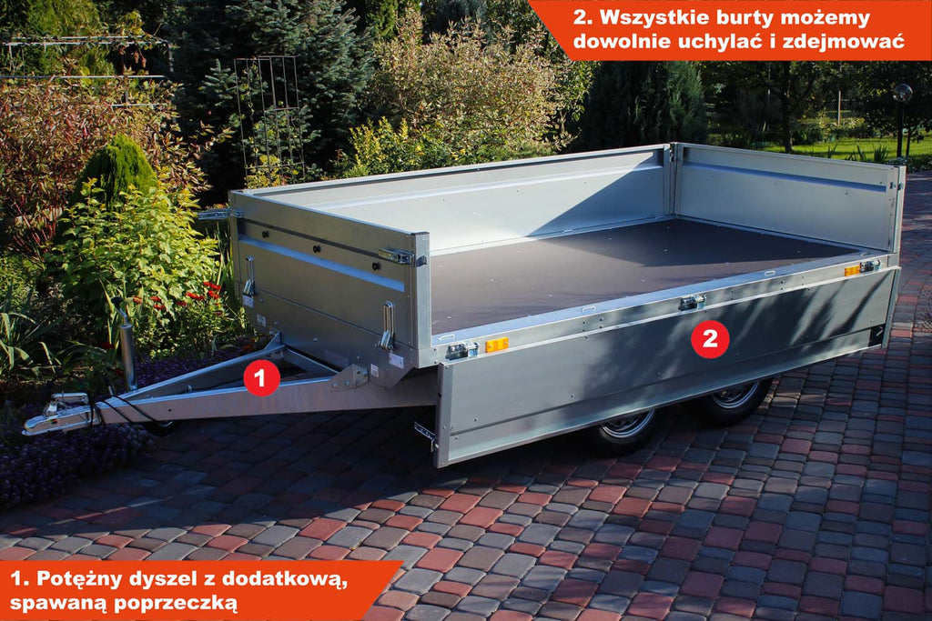 Przyczepka Neptun N7-263 2 kps 263x145x40 cm Nordica GN125
