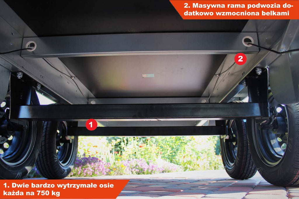 Przyczepka Neptun N7-263 2 kps 263x145x40 cm Nordica GN125