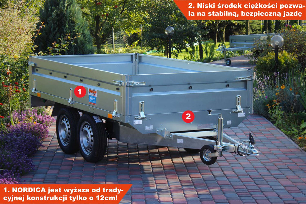 Przyczepka Neptun N7-263 2 kps 263x145x40 cm Nordica GN125