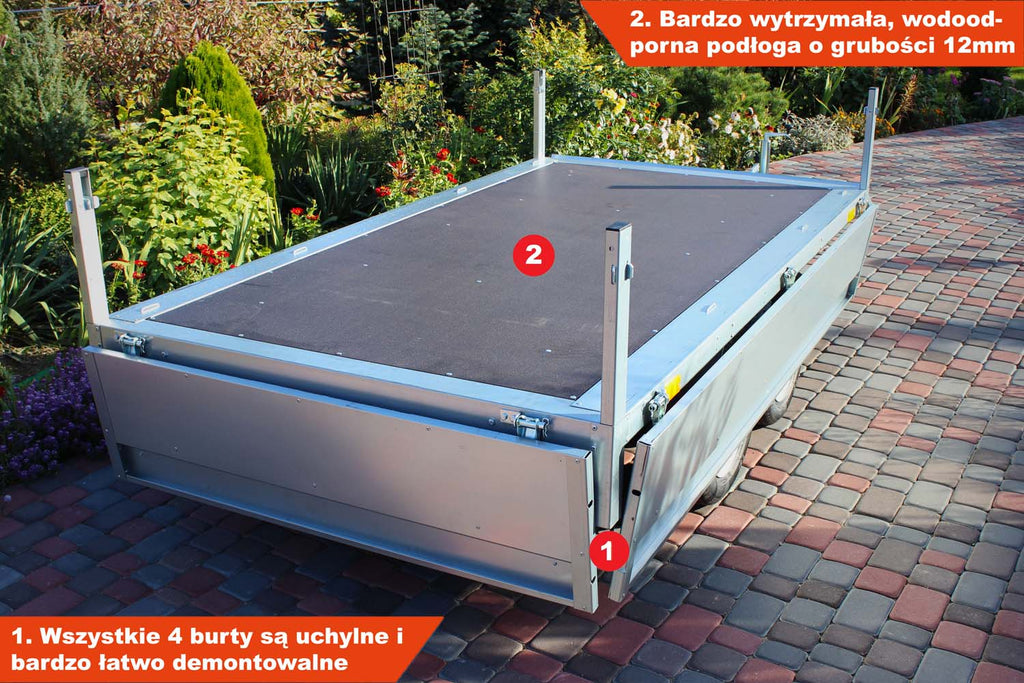 Przyczepka Neptun N7-263 2 kps 263x145x40 cm Nordica GN125