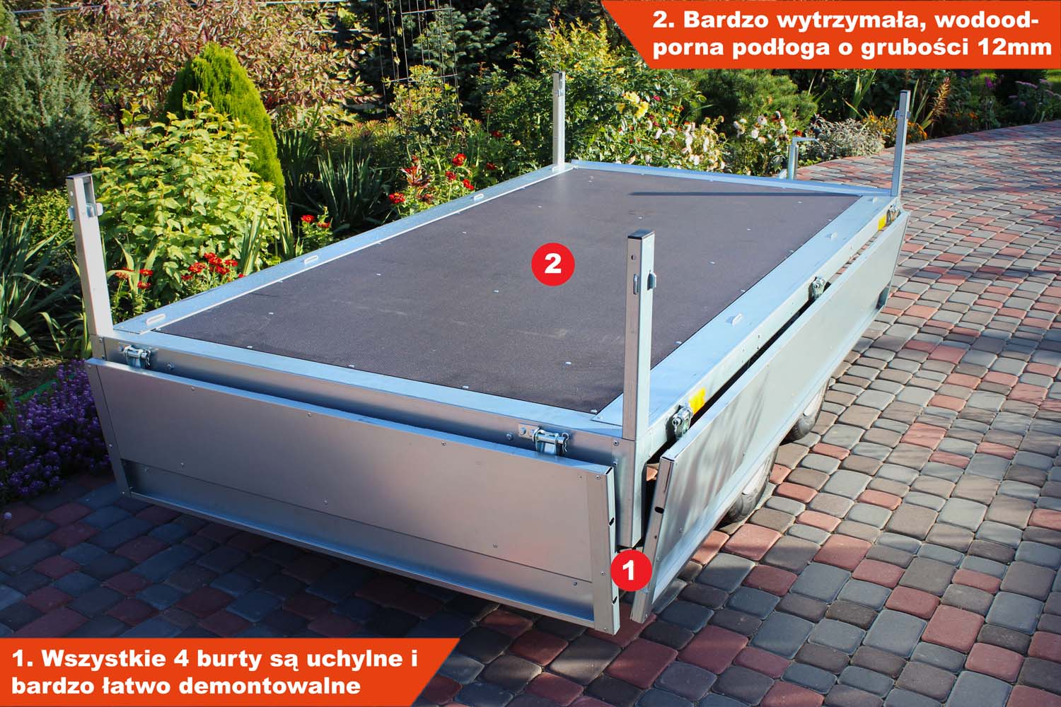 Przyczepka Neptun N7-263 2 kps 263x145x40 cm Nordica GN125
