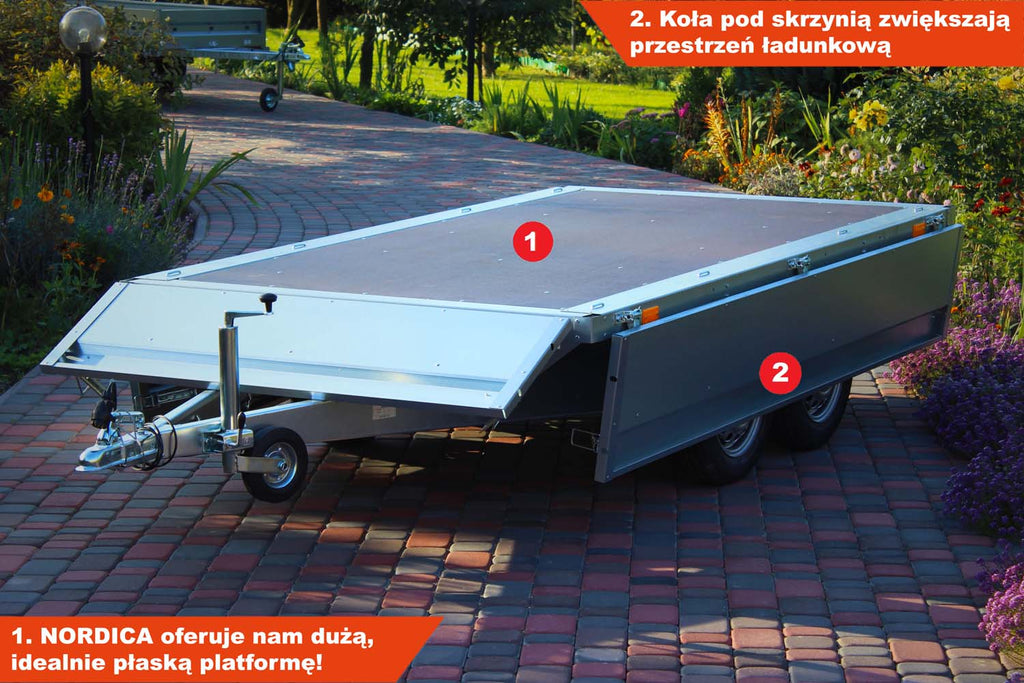Przyczepka Neptun N7-263 2 kps 263x145x40 cm Nordica GN125