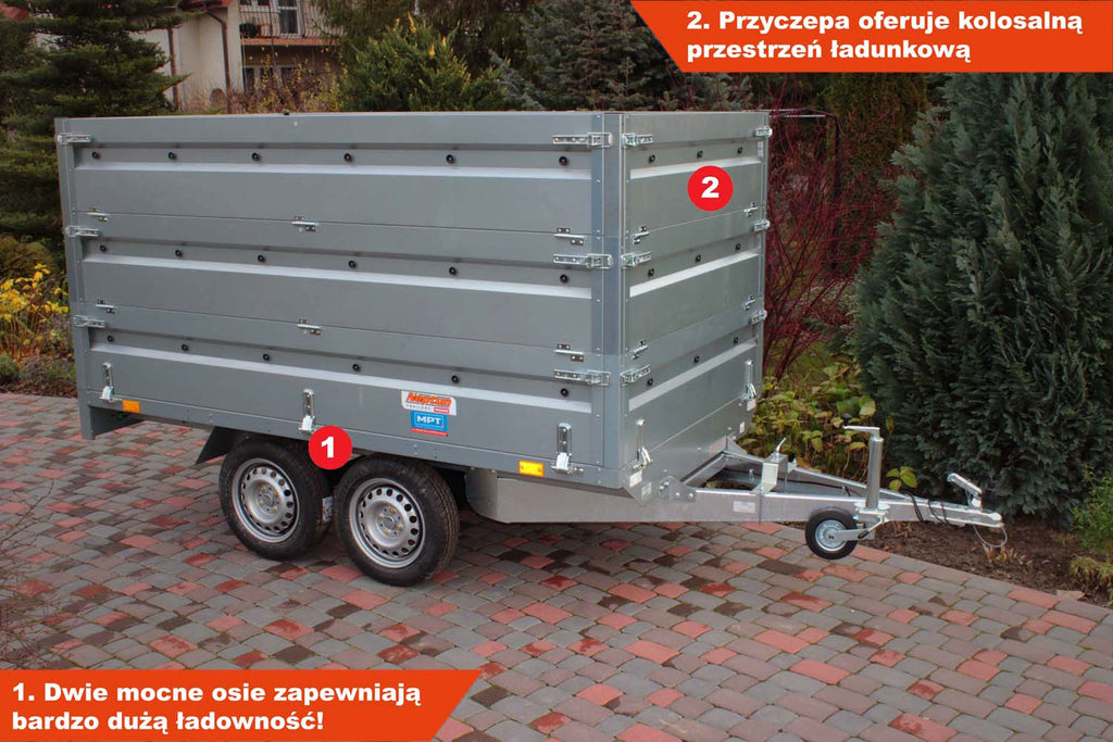Przyczepka Neptun N7-263 2 kps 263x145x40 cm Nordica TRIPLE