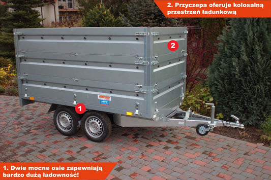 Przyczepka Neptun N7-263 2 kps 263x145x40 cm Nordica TRIPLE