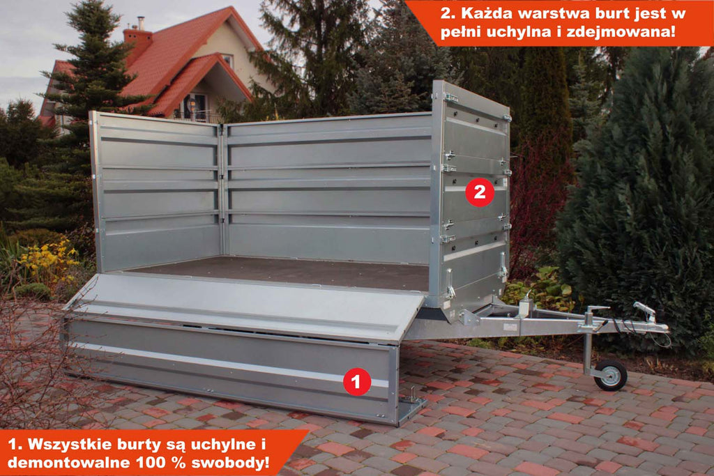 Przyczepka Neptun N7-263 2 kps 263x145x40 cm Nordica TRIPLE